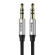 Baseus CAM30-BS1 3.5mm Male to 3.5mm Male Stereo Aux Audio cable (length: 1M) - Melns - audio vads kabelis