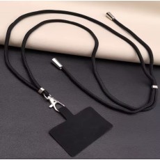 Adjustable Universal Phone Lanyard Crossbody Strap - Melna - Regulējama universāla telefona kakla un pleca siksniņa