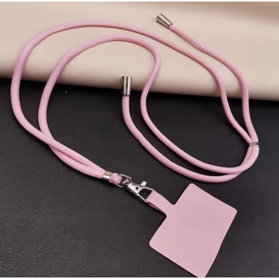 Adjustable Universal Phone Lanyard Crossbody Strap - Gaiši rozā - Regulējama universāla telefona kakla un pleca siksniņa