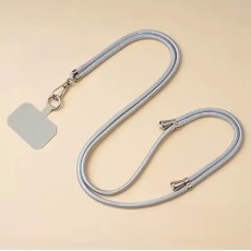Adjustable Universal Phone Lanyard Crossbody Strap - Gaiši pelēka - Regulējama universāla telefona kakla un pleca siksniņa