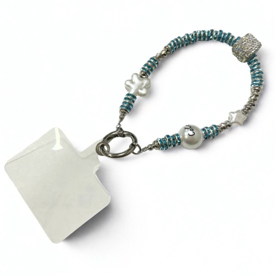 Universal Beaded / Crystal Phone Charm Wrist Strap
- CoCo - Light Blue - Голубой - Универсальный ремешок для телефона из бисера / кристаллов на руку