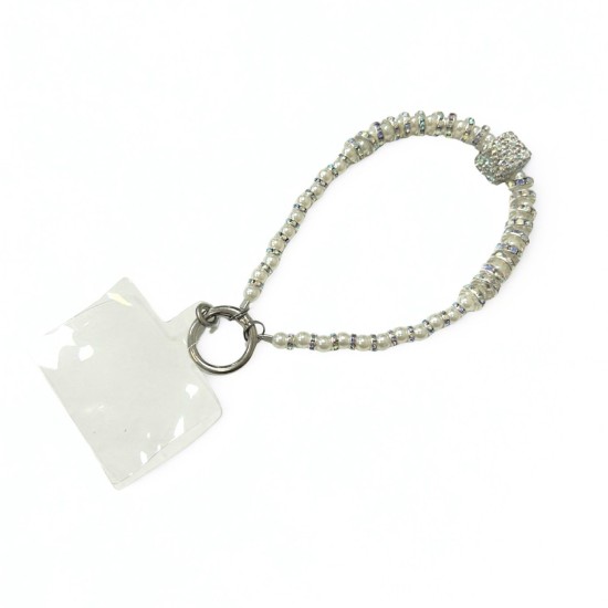 Universal Beaded / Crystal Phone Charm Wrist Strap
- White Pearl - Белый - Универсальный ремешок для телефона из бисера / кристаллов на руку