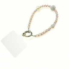 Universal Beaded / Crystal Phone Charm Wrist Strap
- Round Faceted - Clear Pink - Dzidra rozā - Universāla pērlīšu / kristālu telefona rokas siksniņa