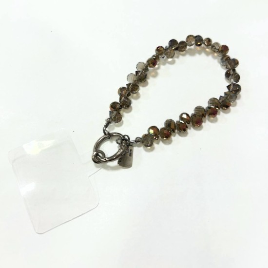 Universal Beaded / Crystal Phone Charm Wrist Strap
- Faceted Droplet - Clear Light Brown - Прозрачный светло-коричневый - Универсальный ремешок для телефона из бисера / кристаллов на руку