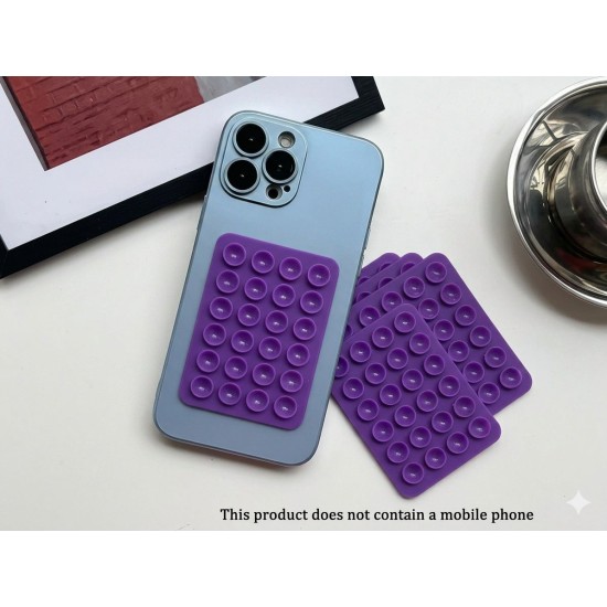 Silikona vakuuma uzlīme ar piesūcekņiem viedtālrunim - Violeta