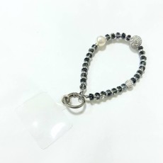 Universal Beaded / Crystal Phone Charm Wrist Strap
- Round Faceted - Clear Black - Dzidra melna - Universāla pērlīšu / kristālu telefona rokas siksniņa
