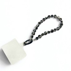 Universal Beaded / Crystal Phone Charm Wrist Strap
- Round & Square Faceted - Clear Black - Dzidra melna - Universāla pērlīšu / kristālu telefona rokas siksniņa