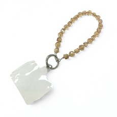 Universal Beaded / Crystal Phone Charm Wrist Strap
- Round & Square Faceted - Clear Light Brown - Dzidra gaiši brūna - Universāla pērlīšu / kristālu telefona rokas siksniņa