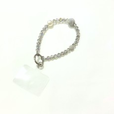 Universal Beaded / Crystal Phone Charm Wrist Strap
- Round Faceted - Clear Grey - Dzidra pelēka - Universāla pērlīšu / kristālu telefona rokas siksniņa
