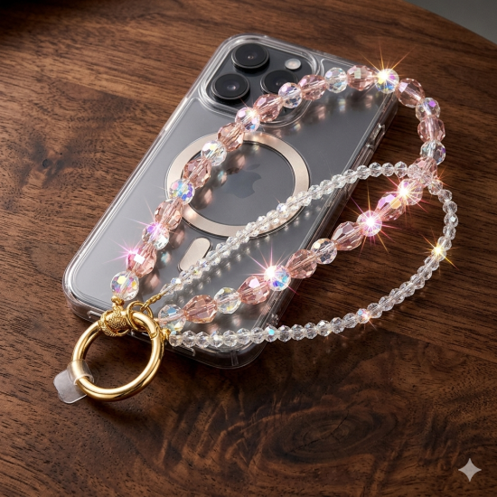 Universal Beaded / Crystal Phone Charm Wrist Strap
- Round Faceted V1 - Универсальный ремешок для телефона из бисера / кристаллов на руку