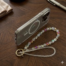 Universal Beaded / Crystal Phone Charm Wrist Strap
- Round Faceted & Heart - Universāla pērlīšu / kristālu telefona rokas siksniņa