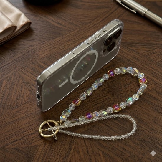 Universal Beaded / Crystal Phone Charm Wrist Strap
- Round Faceted & Heart - Универсальный ремешок для телефона из бисера / кристаллов на руку