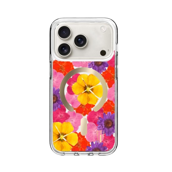 iDeal of Sweden Clear MagSafe Back Case priekš Apple iPhone 17 - Tropical Floral - silikona-plastikāta aizmugures apvalks / bampers-vāciņš