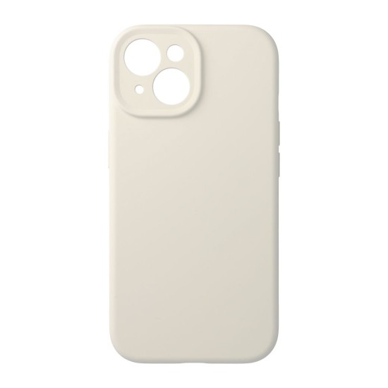 F-Protect Rubber Premium Back Case with MagSafe priekš Apple iPhone 15 - Balts - silikona aizmugures apvalks / bampers-vāciņš