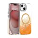 Epoxy MagSafe Back Case priekš Apple iPhone 15 Pro - Zelts / Oranžs - silikona aizmugures apvalks no epoksīda sveķiem / bampers-vāciņš