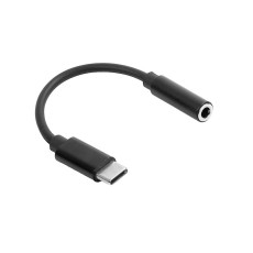 Maxlife Type-C to 3.5 mm Female Audio Headphone Aux Connector Cable (audio vads kabelis) - Melns