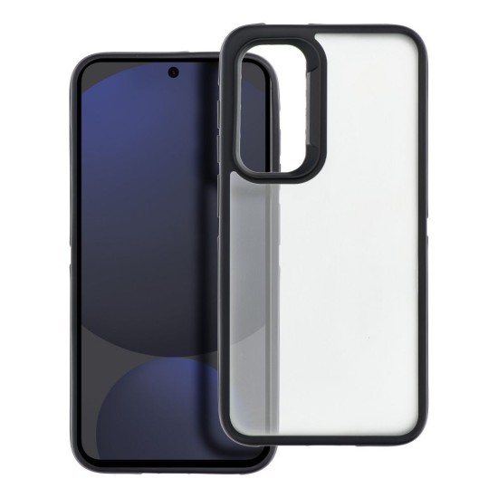 Neo Back Case priekš Samsung Galaxy A37 5G A376 - Caurspīdīgs / Melns - silikona-plastikāta aizmugures apvalks / bampers-vāciņš