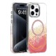 Epoxy MagSafe Back Case priekš Apple iPhone 17 - Zelts / Rozā - silikona aizmugures apvalks no epoksīda sveķiem / bampers-vāciņš
