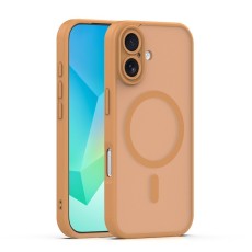 Mag Matt Case with MagSafe (camera protection) priekš Apple iPhone 17 Pro - Brūns - matēts silikona-plastikāta aizmugures apvalks / bampers-vāciņš