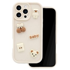 Ultra Trendy 3D Back Case priekš Apple iPhone 15 - Balts - silikona aizmugures apvalks / bampers-vāciņš