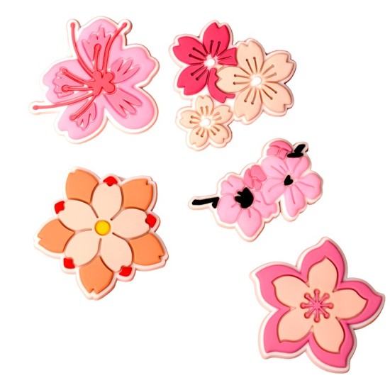 3D Sticker Set (5.gab) - Pink Blossom - uzlīmju komplekts