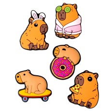 3D Sticker Set (5.gab) - Capybara - uzlīmju komplekts