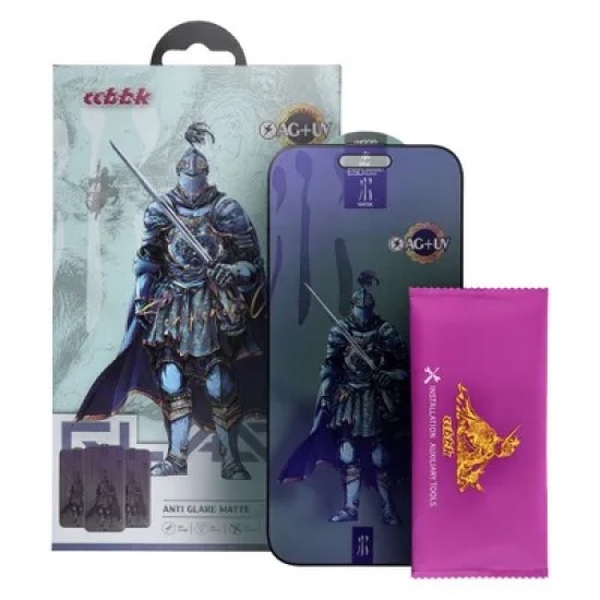 OG 6D Shuijia Privacy Matte Tempered Glass screen protector priekš Apple iPhone 17 Pro - Melns - Ekrāna Aizsargstikls / Bruņota Stikla Aizsargplēve