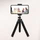Octopus Tripod Bracket 360 Degree Rotation Mini Universal Mobile Phone Holder Stand - Melns - Universāla stiprinājuma statīvs