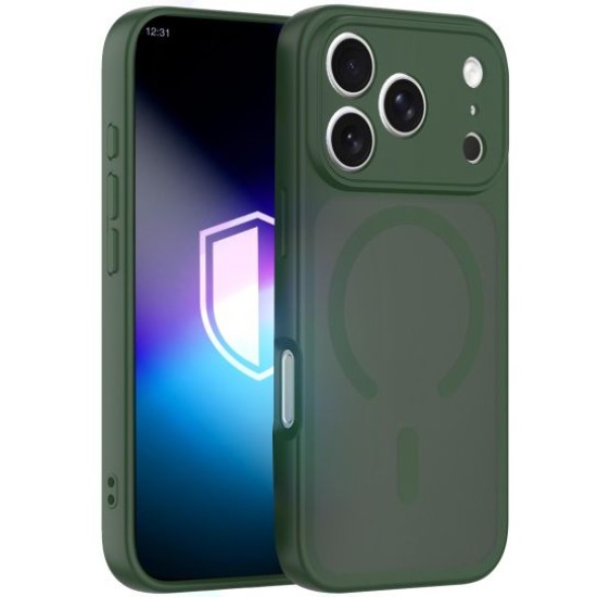 3MK Misty MagSafe Back Case priekš Apple iPhone 17 Pro Max - Zaļš - silikona aizmugures apvalks / bampers-vāciņš
