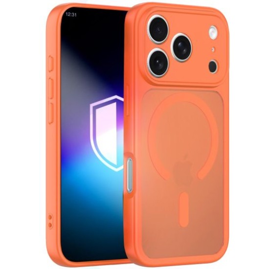 3MK Misty MagSafe Back Case priekš Apple iPhone 17 Pro Max - Oranžs - silikona aizmugures apvalks / bampers-vāciņš