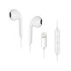 Forcell HR-ME25 Wired Stereo Earphones with Remote and Mic Lightning - Baltas - Universālas Lightning stereo austiņas ar mikrofonu un pulti