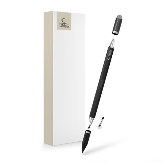 Tech-Protect USP200 3-Tip Touch Screen Stylus - Melns - Universāla pildspalva planšetdatoriem / Universāls vadības kociņš