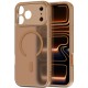 Tech-Protect Basicmag Matte Magsafe Back Case priekš Apple iPhone 17 Pro - Brūns - silikona-plastikāta aizmugures apvalks / bampers-vāciņš