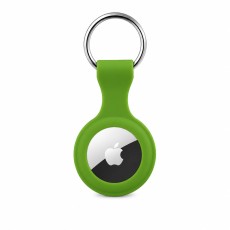 Soft TPU Protector Case with Keychain priekš Apple AirTag - Zaļš - silikona apvalks / piekariņš bezvadu izsekošanas ierīcei