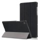 Tri-fold Stand PU Smart Auto Wake/Sleep Leather Case priekš Lenovo IdeaTab 11 TB-336 - Melns - sāniski atverams maciņš ar stendu