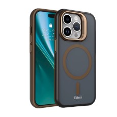 Etteri Morning Fog Back Case with MagSafe priekš Samsung Galaxy S25 5G S931 - Brūns - silikona-plastikāta aizmugures apvalks / bampers-vāciņš