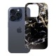 Forcell F-Protect Mirage Back Case with MagSafe priekš Apple iPhone 15 Pro - Black Marble - triecienizturīgs silikona-plastikāta aizmugures apvalks / bampers-vāciņš