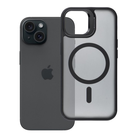 Forcell F-Protect Shadow Stand Premium Back Case with MagSafe priekš Samsung Galaxy S26 Ultra 5G - Melns - silikona-plastikāta aizmugures apvalks / bampers-vāciņš