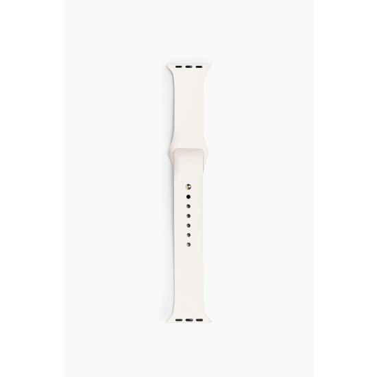 iDeal of Sweden Silicone M-L Watch Band priekš Apple Watch 42 / 44 / 45 / 46mm / Ultra 49 mm - Cloud Dancer - silikona siksniņa (josta) priekš pulksteņiem