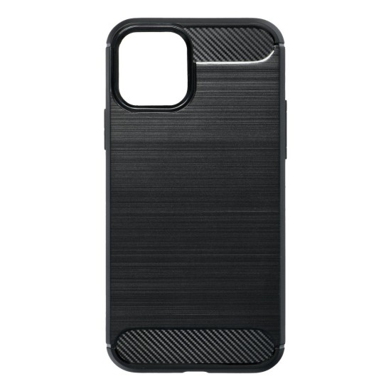 Simple Carbon TPU Back Phone Case priekš Samsung Galaxy A16 4G A165 / A16 5G A166 - Melns - triecienizturīgs silikona aizmugures apvalks / bampers-vāciņš