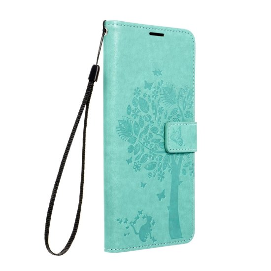 Forcell Mezzo Book Case для Apple iPhone 13 - Бирюзовый / Дерево - чехол-книжка со стендом / подставкой и шнурком