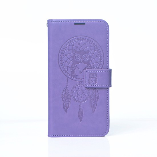Forcell Mezzo Book Case priekš Samsung Galaxy A27 5G A276 - Violets / Sapņu Ķērājs - sāniski atverams maciņš ar stendu un auklu / grāmatveida maks