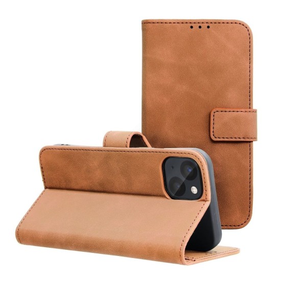 Forcell Tender Book Case priekš Xiaomi Redmi Note 13 Pro 5G - Brūns - sāniski atverams maciņš ar stendu / grāmatveida maks