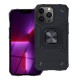 Nitro Armored Hybrid Back Case priekš Samsung Galaxy A27 5G A276 - Melns - triecienizturīgs silikona-plastikāta aizmugures apvalks ar gredzenu / bampers-vāciņš