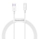 Baseus 1M Superior PD 66W USB to Lightning cable - Balts - Apple iPhone / iPad lādēšanas un datu kabelis / vads