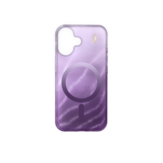 iDeal of Sweden Glitter Glow Back Case with MagSafe priekš Apple iPhone 16 - Amethyst Mist - silikona-plastikāta aizmugures apvalks / bampers-vāciņš