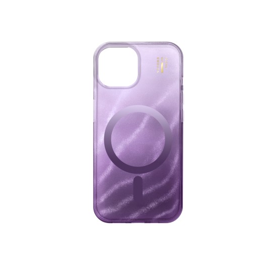 iDeal of Sweden Glitter Glow Back Case with MagSafe priekš Apple iPhone 13 / 14 / 15 / 16e / 17e - Amethyst Mist - silikona-plastikāta aizmugures apvalks / bampers-vāciņš