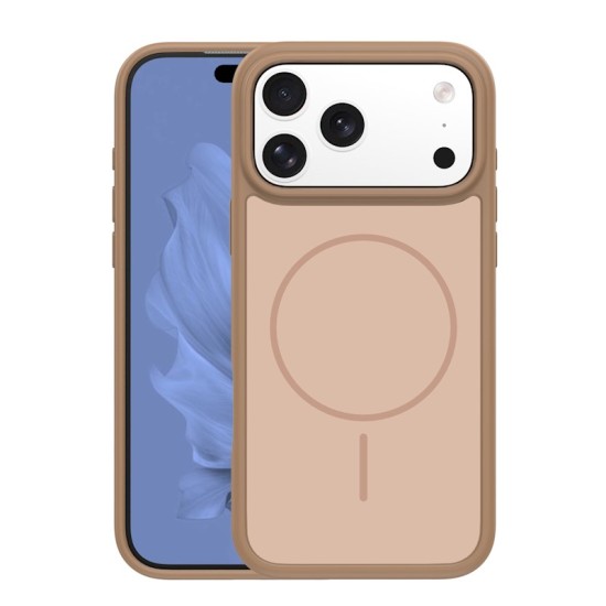 Frame Thin Magsafe Back Case priekš Apple iPhone 17 Pro Max - Brūns - silikona aizmugures apvalks / bampers-vāciņš