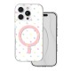 Bubble Dots MagSafe Back Case priekš Apple iPhone 16 Pro Max - Balts - silikona-plastikāta aizmugures apvalks / bampers-vāciņš