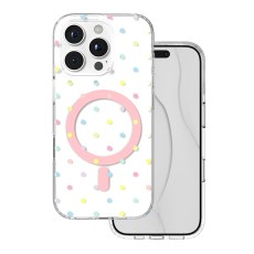 Bubble Dots MagSafe Back Case priekš Samsung Galaxy S26 5G - Balts - silikona-plastikāta aizmugures apvalks / bampers-vāciņš